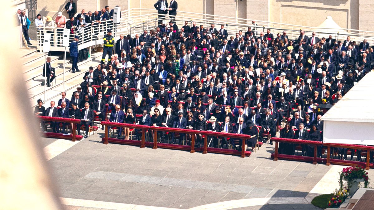 otegaogra's tweet photo. Pope Leo XIV officially began his papacy today, a moment marked by a special mass attended by world leaders. Among those present was our own President Bola Ahmed Tinubu, who was spotted in a well-tailored peak lapel suit (first row, second column, and third from the left in the fourth picture below).

May God guide and bless His Holiness the Pope as he embarks on his pontificate.

🐅