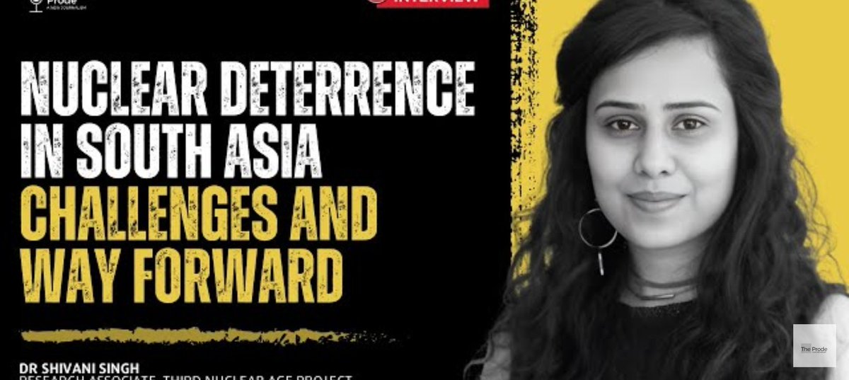 Shivani Singh (@shivanisingh943) on Twitter photo Had the pleasure of discussing nuclear deterrence and security in Southern Asia with The Prode. Link below 👇🏼
youtu.be/sdT0PtTBtNE?si…
<a href="/ThirdNuclearAge/">Third Nuclear Age</a> Had the pleasure of discussing nuclear deterrence and security in Southern Asia with The Prode. Link below 👇🏼
youtu.be/sdT0PtTBtNE?si…
<a href="/ThirdNuclearAge/">Third Nuclear Age</a>
