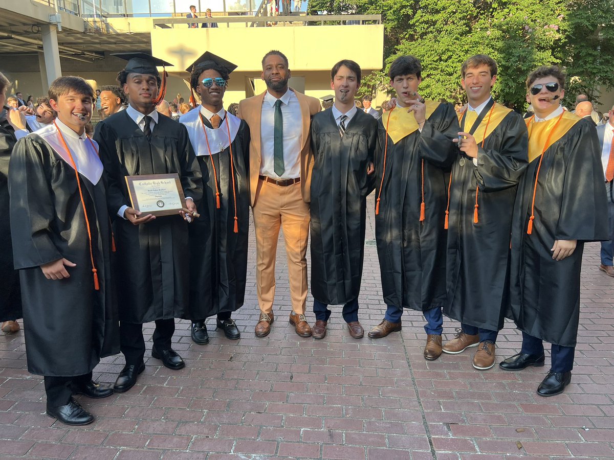 Derrick Jones🐻⚫️🟠🏁 (@coach_d_jones) on Twitter photo More than 4…it’s a lifetime! The best investment that you can ever make is in your child’s growth and development.
Thank you <a href="/CHS_BR/">Catholic High School</a> for taking care of our baby and for helping him to learn and grow into a man.
Most importantly thank you to our faculty, staff, and students More than 4…it’s a lifetime! The best investment that you can ever make is in your child’s growth and development.
Thank you <a href="/CHS_BR/">Catholic High School</a> for taking care of our baby and for helping him to learn and grow into a man.
Most importantly thank you to our faculty, staff, and students