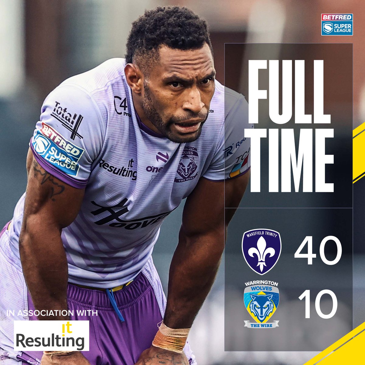 WarringtonRLFC's tweet photo. FT with @ResultingIT 

Defeat to Wakefield. https://t.co/BVW1iazhXy
