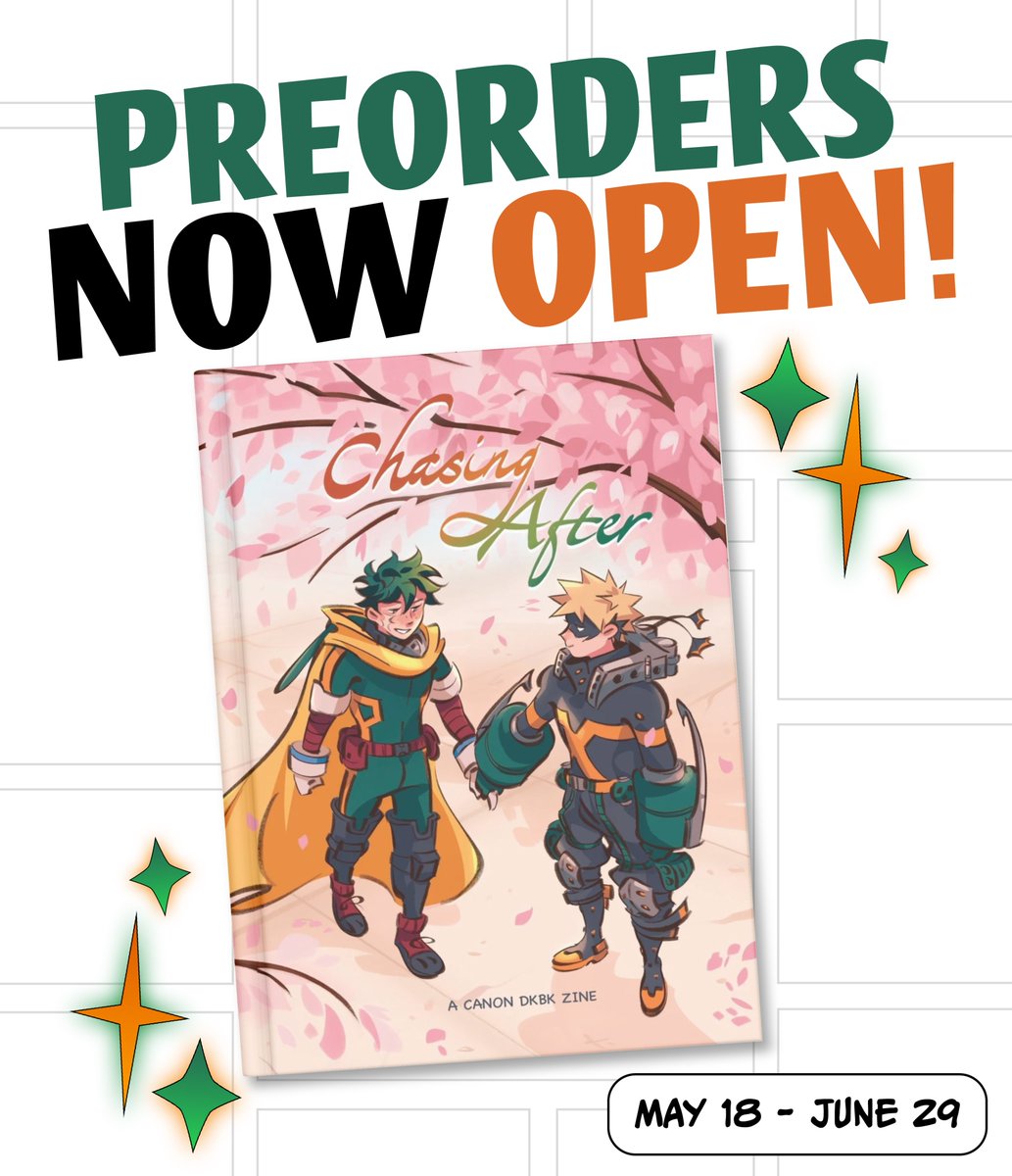 💚 PREORDERS OPEN 🧡

Chasing After: a Canon DKBK Zine is officially open for preorders! Check out all our bundles below for the amazing art, writing, and merch available! Sales end June 29th @ 11:59 PM PST.

🛒 dkbkzine.bigcartel.com