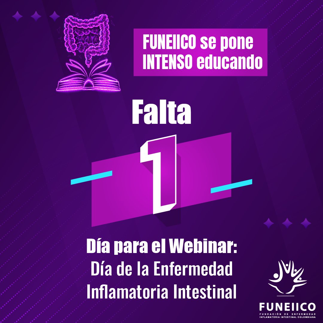 ¡Falta 1 día para nuestro Webinar Día Mundial de la #EII! 
Será un espacio pensado especialmente para pacientes, familiares y personas interesadas en conocer más sobre esta condición, resolver dudas y fomentar el empoderamiento
-Inscripciones:
us06web.zoom.us/webinar/regist…
#FUNEIICO