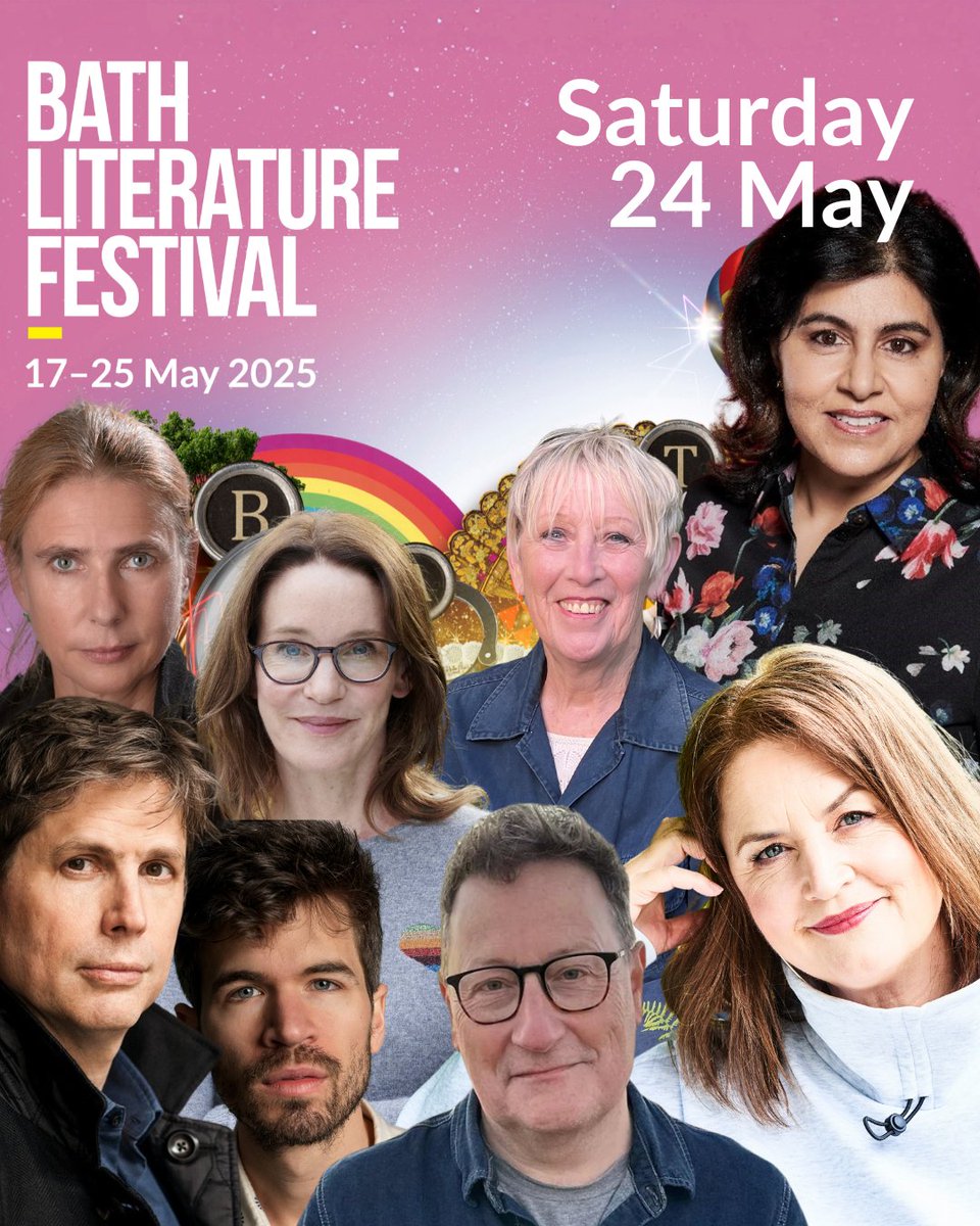 Big day tomorrow!

Sayeeda Warsi, Daniel Kehlmann, Carol Klein, Ivo Graham, Susie Dent, Lionel Shriver, Chris Chibnall and Ruth Jones!

One day. Eight conversations!

bathfestivals.org.uk/the-bath-festi…