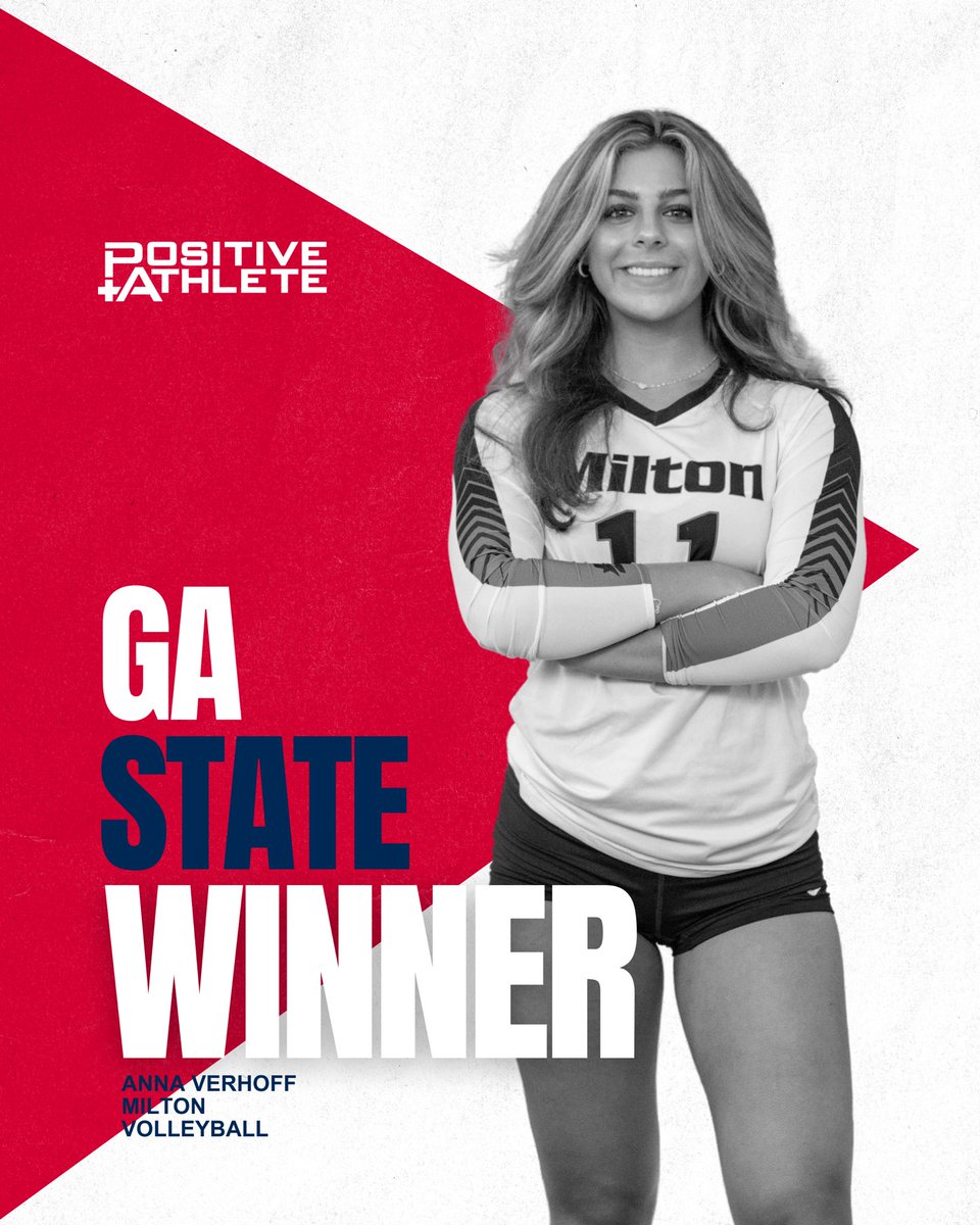 Congratulations to Anna Verhoff for being named one of the Most Positive Athletes in Georgia for the 2024-2025 school year!