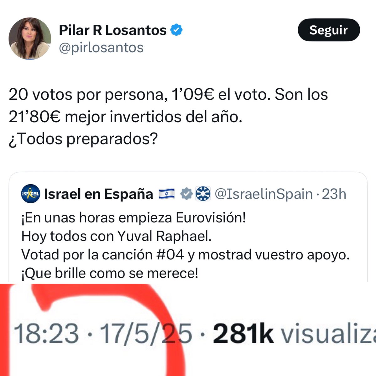 montseminguez's tweet photo. La presidenta de okdiario. 
Luego te dirán que si el mensaje de RTVE, que si Sánchez o cualquier otra pájara mental que se inventarán. Sólo mirad la hora. Son lo que son y punto. https://t.co/Z0fcstk4UZ