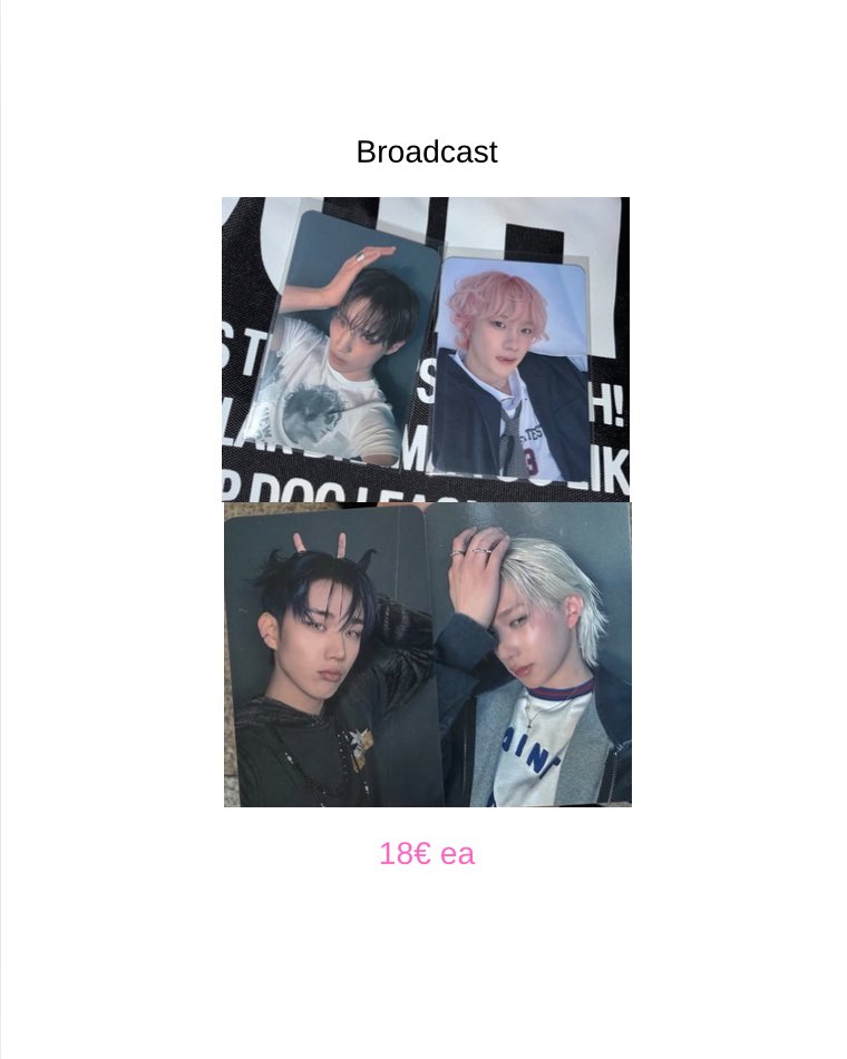 yjyclouds's tweet photo. . . . #yjygos
[ GR / EU ]
wts lfb p1harmony duh poca 
Broadcast photocards

• price ; 18€ ea
• initial , ems , doms

#p1h #p1harmony #포카 #피원하모니 #duh! https://t.co/KTfo5sZrPM