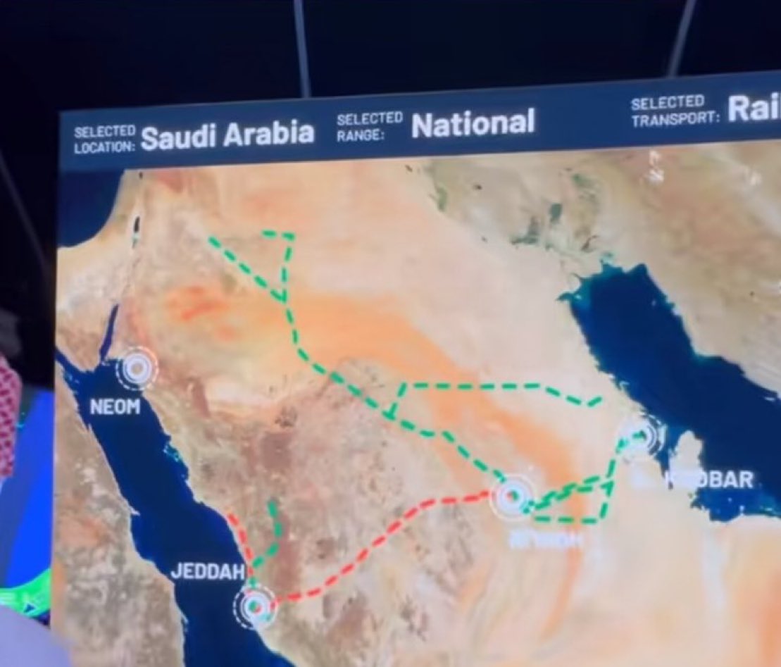 قريباً :
قطار يربط بين الخبر والرياض وجدة وينبع وشمال المملكة 🚆🇸🇦