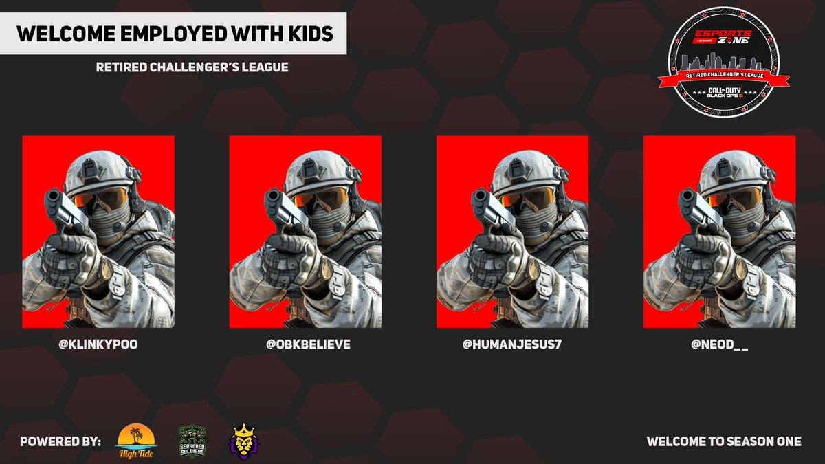 Retired Challenger’s League (@retiredleague) on Twitter photo 🚨WELCOME TO THE $1,000 RETIRED LEAGUE
🔴Employed with Kids
🔴<a href="/KlinKypoo/">Bridge Kovach 🔺️</a>
🔴<a href="/obKBelieve/">Austin</a>
🔴@humanjesus7
🔴<a href="/Neod__/">Matt Powers</a>
🤝League Partners <a href="/SZNDSoldiers/">SZND ESPORTS</a> <a href="/HighTideHub/">High Tide</a> <a href="/UGKesports/">UGK ESPORTS</a> 🚨WELCOME TO THE $1,000 RETIRED LEAGUE
🔴Employed with Kids
🔴<a href="/KlinKypoo/">Bridge Kovach 🔺️</a>
🔴<a href="/obKBelieve/">Austin</a>
🔴@humanjesus7
🔴<a href="/Neod__/">Matt Powers</a>
🤝League Partners <a href="/SZNDSoldiers/">SZND ESPORTS</a> <a href="/HighTideHub/">High Tide</a> <a href="/UGKesports/">UGK ESPORTS</a>