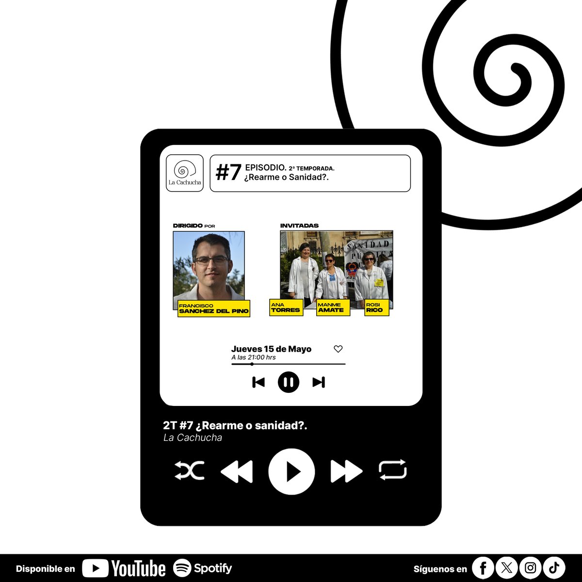 🎙️ Nuevo episodio de La Cachucha:

¿Rearme o sanidad?
 800.000 millones en armas mientras colapsa lo público.
 Rosa Rico, Manme Amate y Ana Torres lo explican claro.
🩺 Sin salud, no hay futuro.
🔗 Escúchalo: youtube.com/watch?v=4-Kk7H…

 #SanidadPública