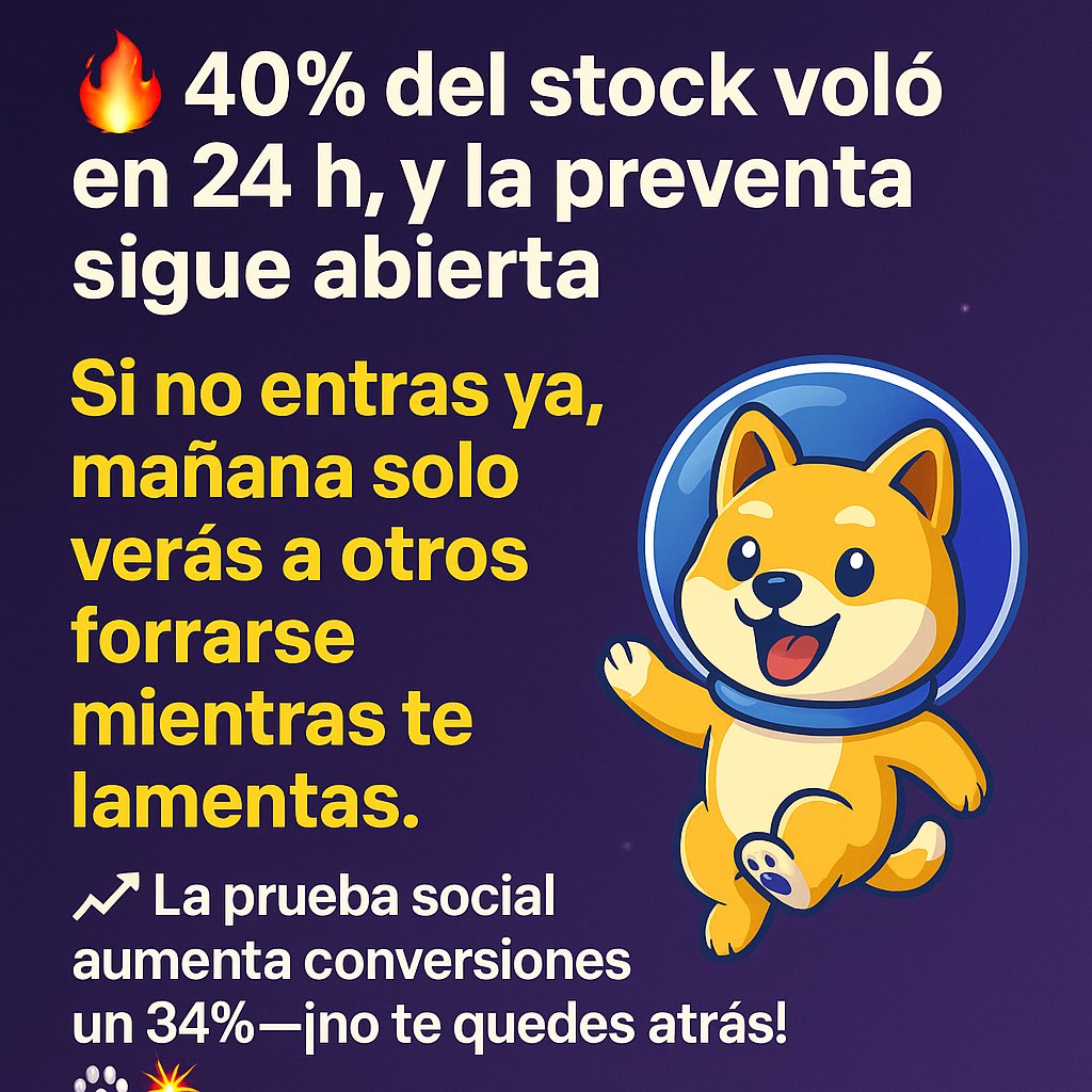 LunarPawProject's tweet photo. 🔥 40% of $LunarPaw stock GONE in 24h &amp; presale’s still LIVE! Don’t miss out—join now or watch others cash in tomorrow. 📈 Social proof boosts conversions 34%! 🐾💥 #LunarPawProject #CryptoNews https://t.co/3ELHo8VsuE