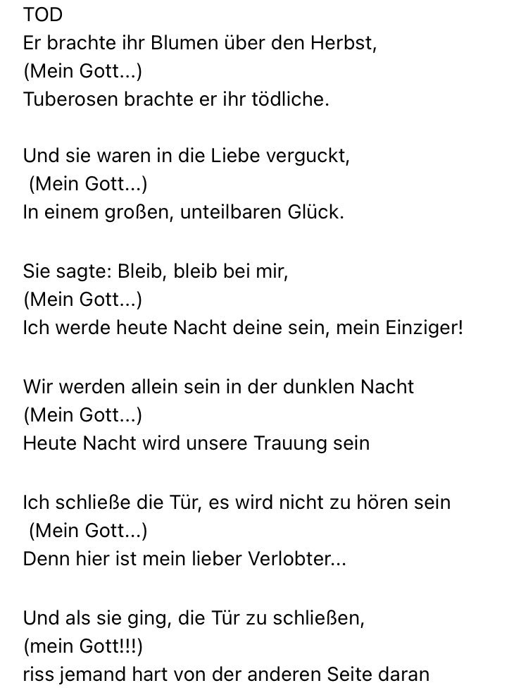 <a href="/verena_ramona/">Verena Ramona</a> <a href="/AWerberger/">Annette Werberger</a> <a href="/gosia_walkowiak/">Gosia Walkowiak ✌️🇺🇦❤️🇵🇱❤️🇮🇱🎗️🇩🇪</a> <a href="/SmolkaBeatrice/">Béatrice Smolka🇨🇵🇩🇪🇵🇱🇪🇺</a> <a href="/sjoblom_monica/">Monica F. Dr. Sjöblom 🇸🇪🇫🇮🇬🇧🇩🇪🇩🇰🇧🇻🎗️</a> <a href="/witold_jacek/">Jacek Witold 🇵🇱</a> <a href="/MarekSJF/">Dr. Markus Fraczek</a> <a href="/frau_eckstein/">Flaneurin & photographer for social change</a> <a href="/lustiger/">Jan Froehlich</a> <a href="/FionaLichtblau/">Fiona Lichtblau</a> <a href="/SedaBasay/">Seda Başay-Yıldız</a> <a href="/akajak800/">kasia z ząbek</a> <a href="/fhsdkjhfqwqwe/">cbzmbnnbxcvm</a> <a href="/thomas_dudek/">Thomas Dudek</a> <a href="/_Celestial_Eson/">Eson</a> @EFDavies <a href="/d_paciarelli/">Dorota Maria Paciarelli</a> <a href="/zwetswet/">Siebte Rose</a> <a href="/uzora5/">u_zora @uzora5.bsky.social</a> @BiskyJens <a href="/AndrzejSzaja/">Andrzej Szaja 🇵🇱🇺🇦</a> <a href="/PrzemekZajfert/">Przemek Zajfert</a> <a href="/MattheusWehowsk/">Matthäus Wehowski</a> <a href="/pallokat/">Jan Pallokat 🇵🇱🇩🇪</a> <a href="/nichterfasst/">Wer Schon</a> <a href="/rmiecz/">Ron Mieczkowski</a> Jeden Tag ein #JulianTuwim Gedicht, Tag 1195. Heute noch ein Gedicht mit dem Titel Śmierć, Tod, aus Czychanie na boga,  Lauern auf Gott, von 1917.