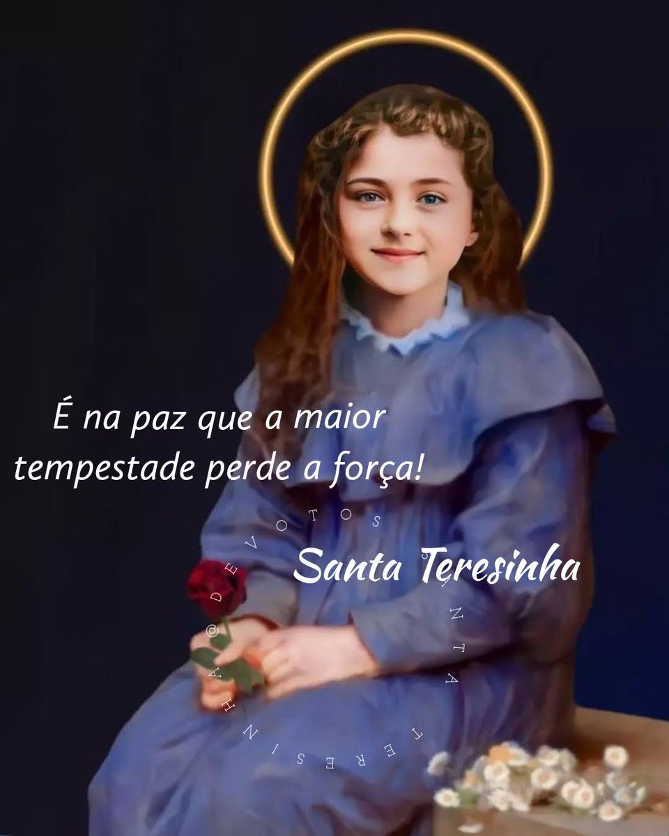 É na paz que a maior tempestade perde a força! 🙏🙌❤️🌹🌷

Santa Teresinha