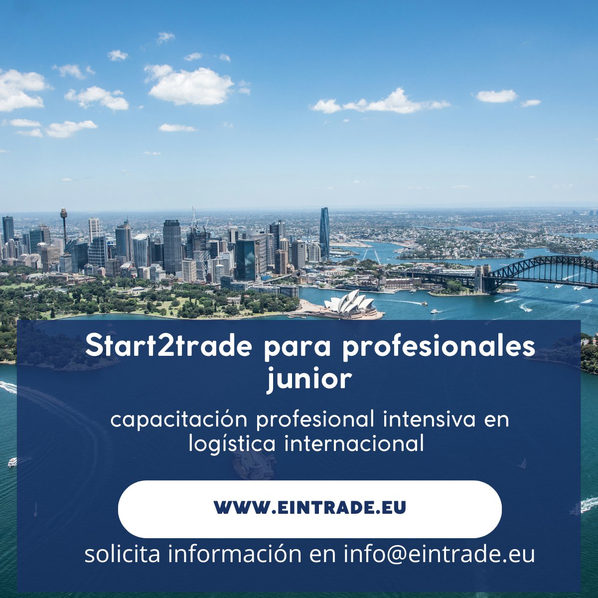 COMPLETA TU FORMACIÓN EN COMERCIO INTERNACIONAL Y LOGÍSTICA
Conecta con el conocimiento especializado que necesitan las empresas y llega a ser un profesional de alto rendimiento y high agency.
Solicita información en info@eintrade.eu 
eintrade.eu/page/discover-…