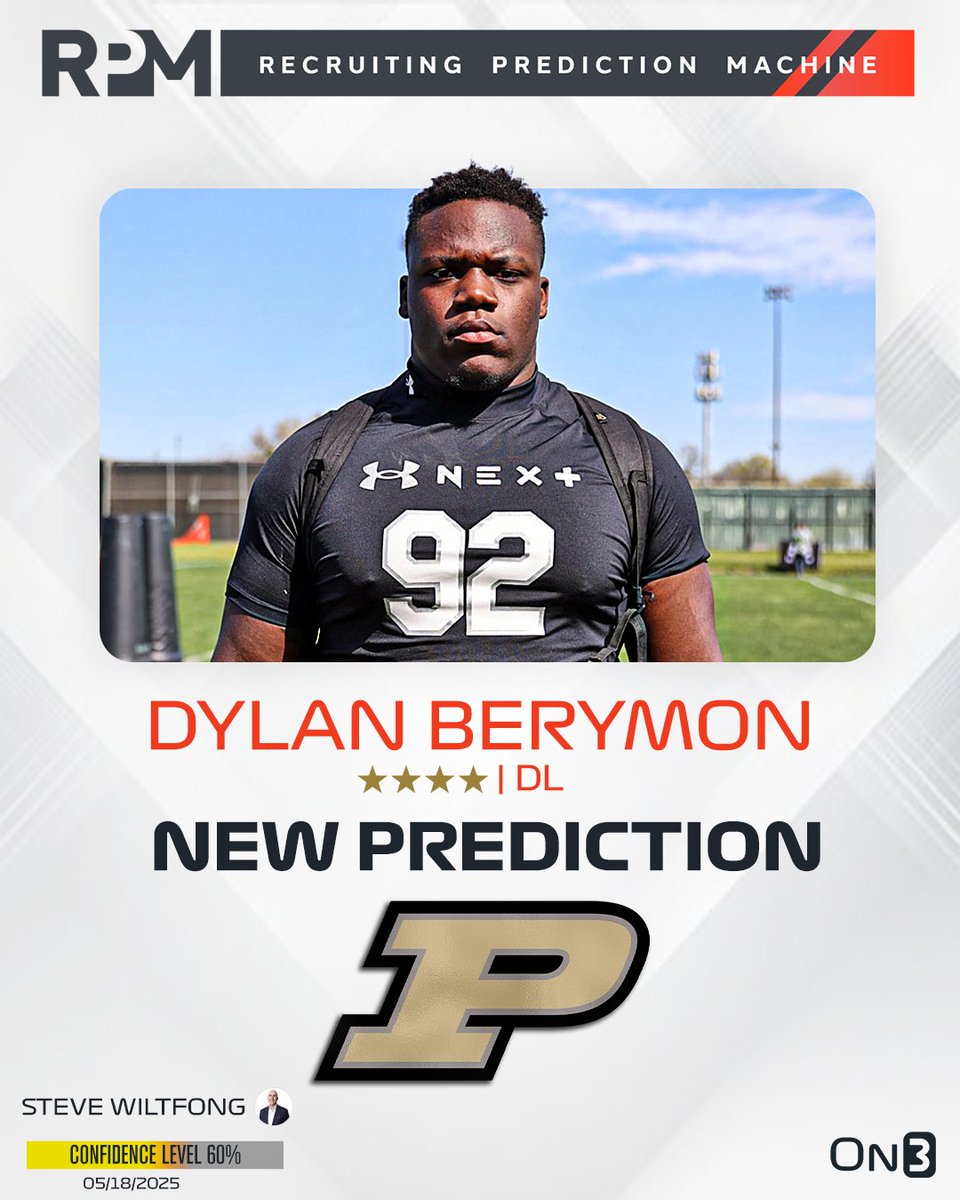 On3 Recruits (@on3recruits) on Twitter photo On3's <a href="/SWiltfong_/">Steve Wiltfong</a> has logged an expert prediction in favor of Purdue landing 4-star DL Dylan Berymon🚂
Read: on3.com/news/on3-rpm-o… On3's <a href="/SWiltfong_/">Steve Wiltfong</a> has logged an expert prediction in favor of Purdue landing 4-star DL Dylan Berymon🚂
Read: on3.com/news/on3-rpm-o…