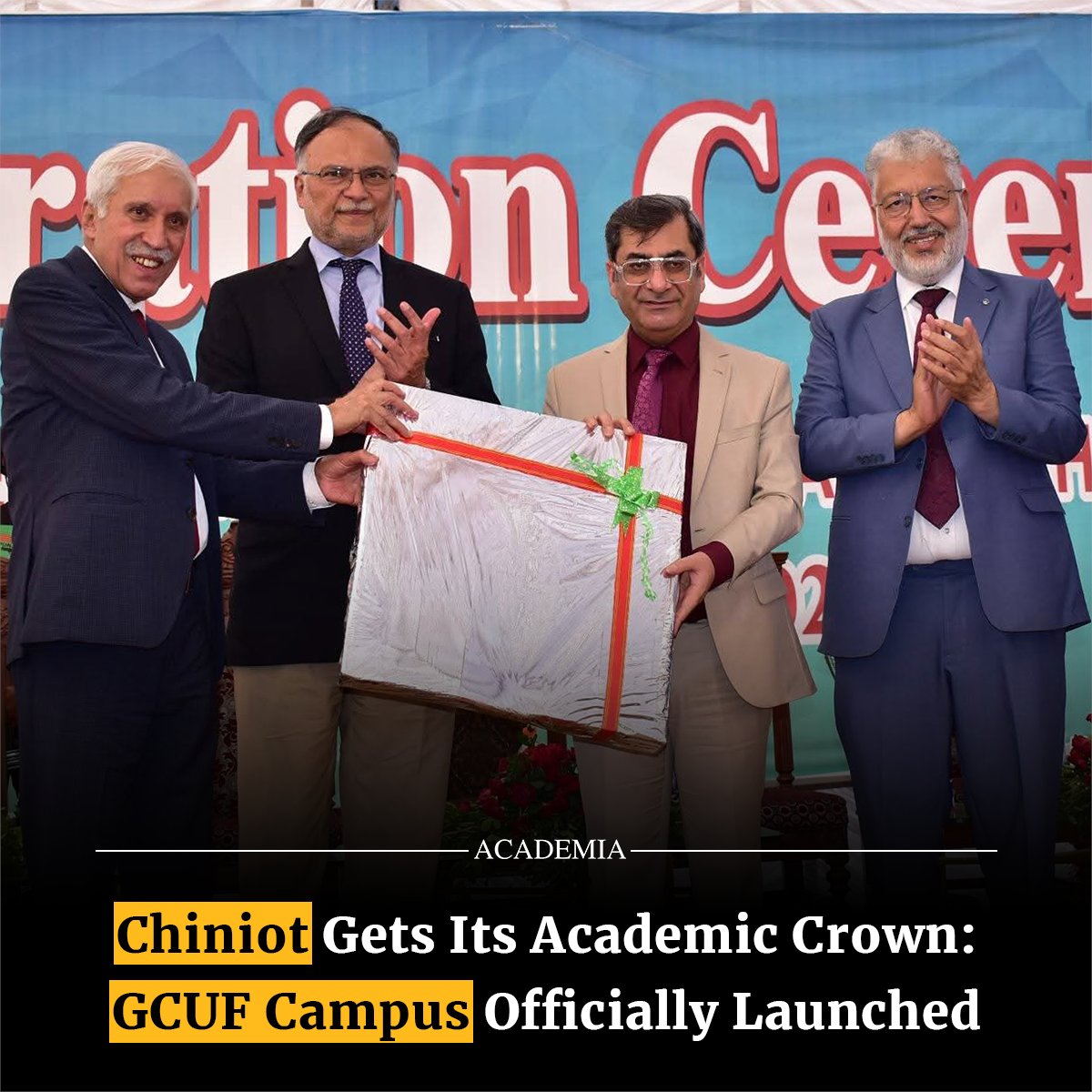 𝐆𝐂𝐔𝐅 𝐎𝐩𝐞𝐧𝐬 𝐆𝐫𝐚𝐧𝐝 𝐍𝐞𝐰 𝐂𝐚𝐦𝐩𝐮𝐬 𝐈𝐧 𝐂𝐡𝐢𝐧𝐢𝐨𝐭
A significant #milestone in the region’s educational landscape was marked as the Government College University Faisalabad <a href="/GCUFofficial/">Government College University, Faisalabad.</a> officially inaugurated its newly constructed #ChiniotCampus in a grand