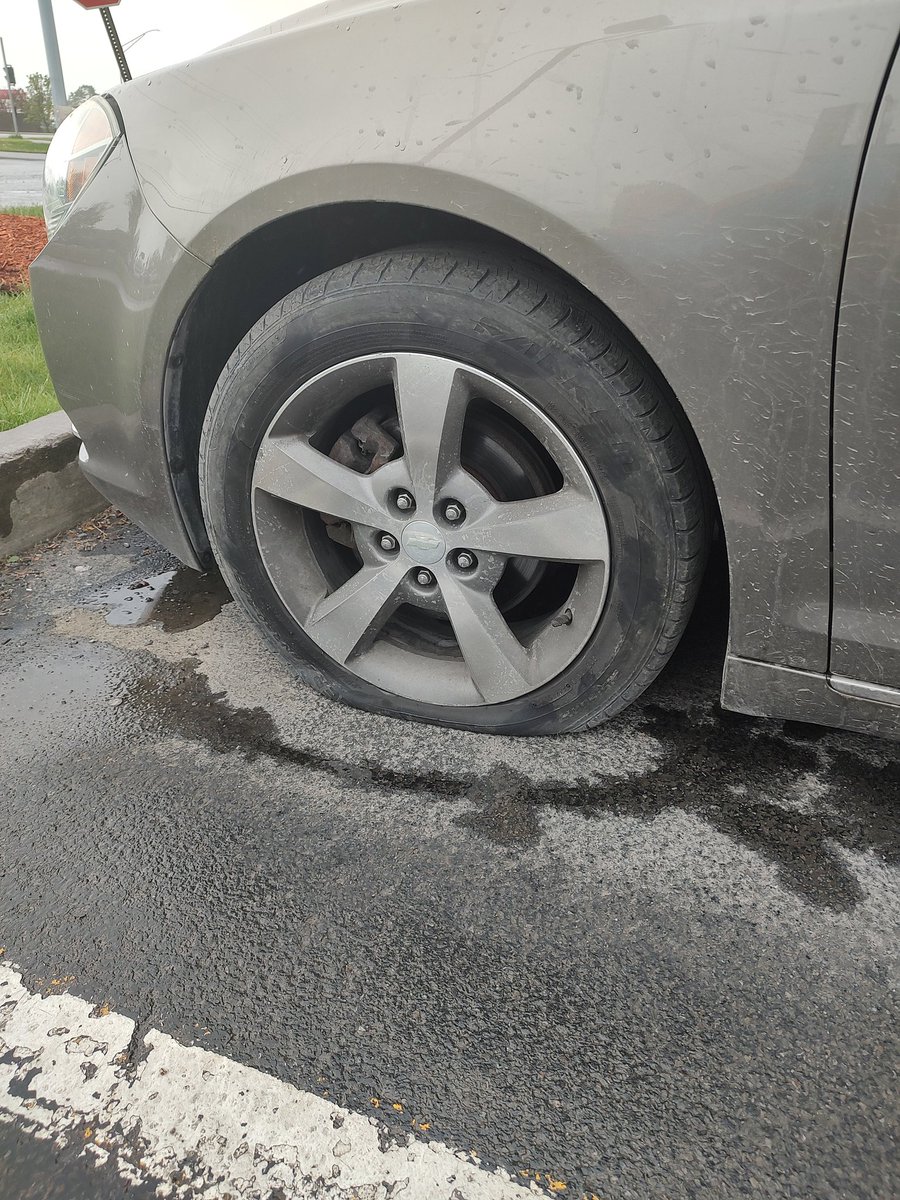 ShannCanWrite's tweet photo. The result -> the culprit @dunkindonuts y'all need to get on whoever owns the Canandaigua store to fix this entrance https://t.co/MKEtbVwybU