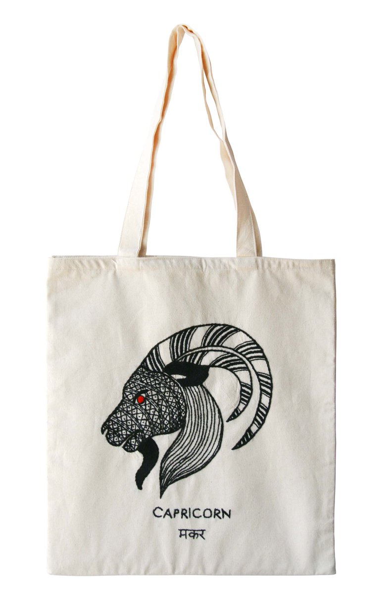 Posting here in a thread the images of all 12 Zodiac sign hand embroidered tote bags made by our women artisans. All designs are listed on our web site . Please visit astitva.net.in