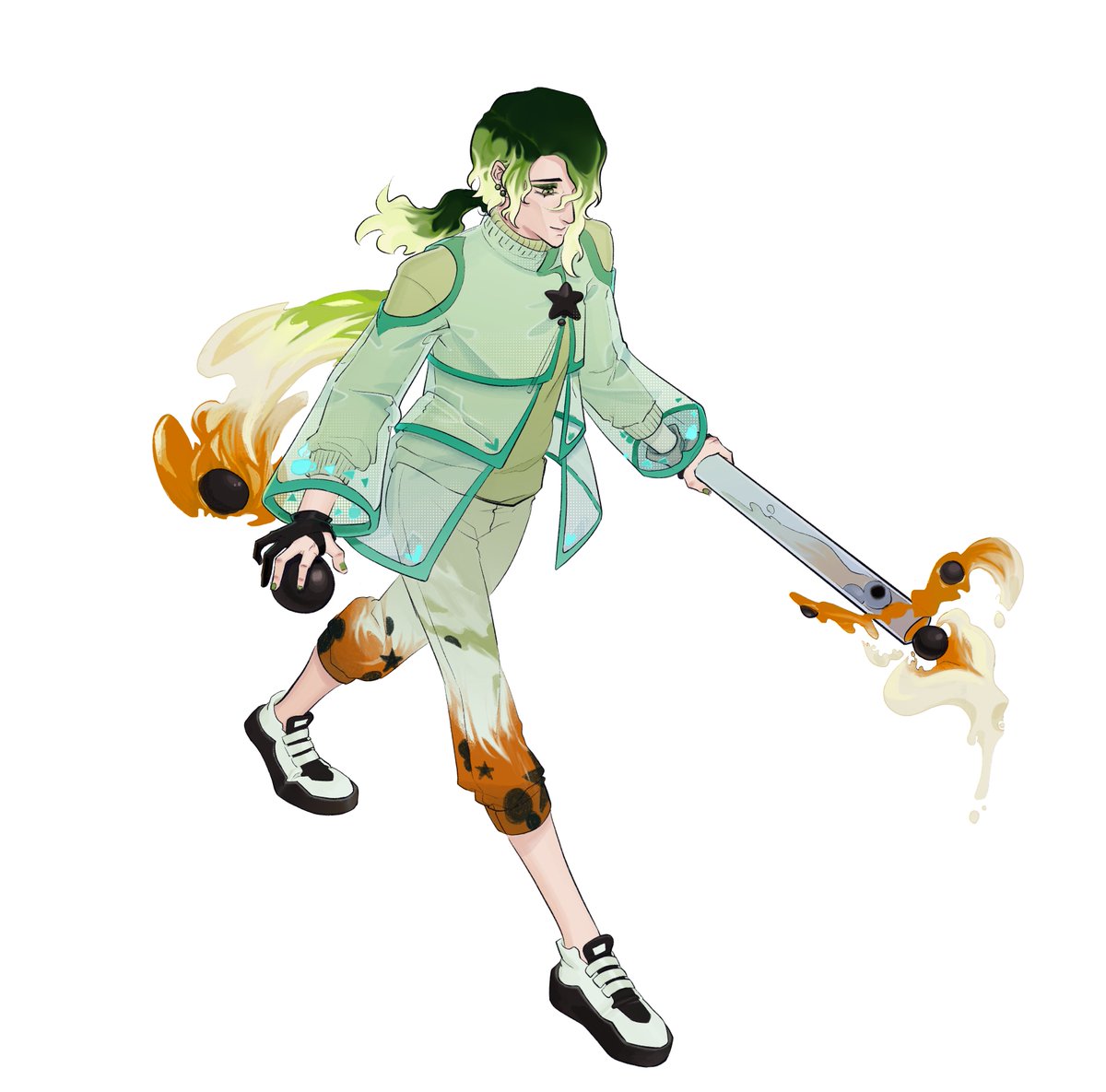 I had the pleasure of desgin Spirit Food #Hwei for the #visionaryskincollab
It's a simple design and not quite the color I had in mind, but it was super fun 🥺
He's a Matcha Bubble Tea 🍵