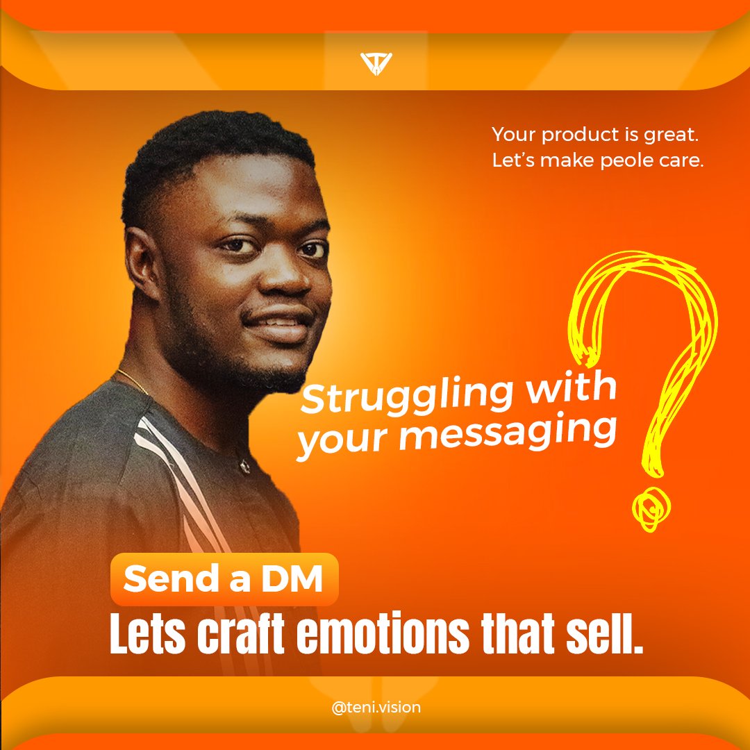 teni_vision's tweet photo. Stop shouting specs.
Start saying what matters.
Save this if youre tired of being ignored 一 and ready to connect.
#EmotionalMarketing #BrandStrategy #MessageThatSells #TeniVision #stevejobs #steve #apple #ipod https://t.co/XbdpQBY6DR