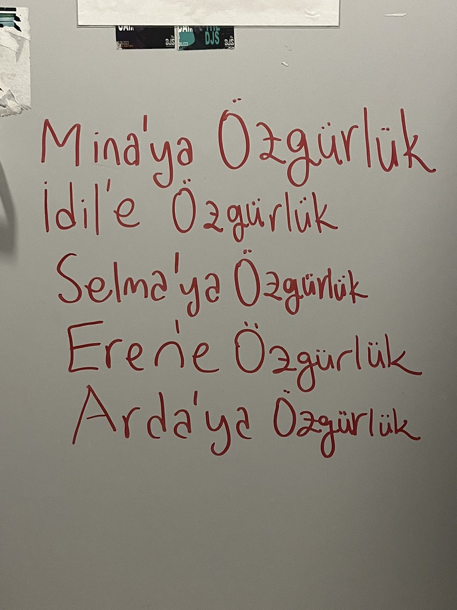 sıra arkadaşlarımıza özgürlük!!!
