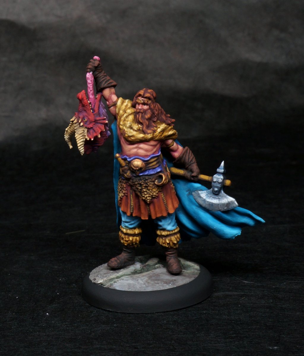 80s Heavy Metal Album Cover Guy. Claydemon miniatures.