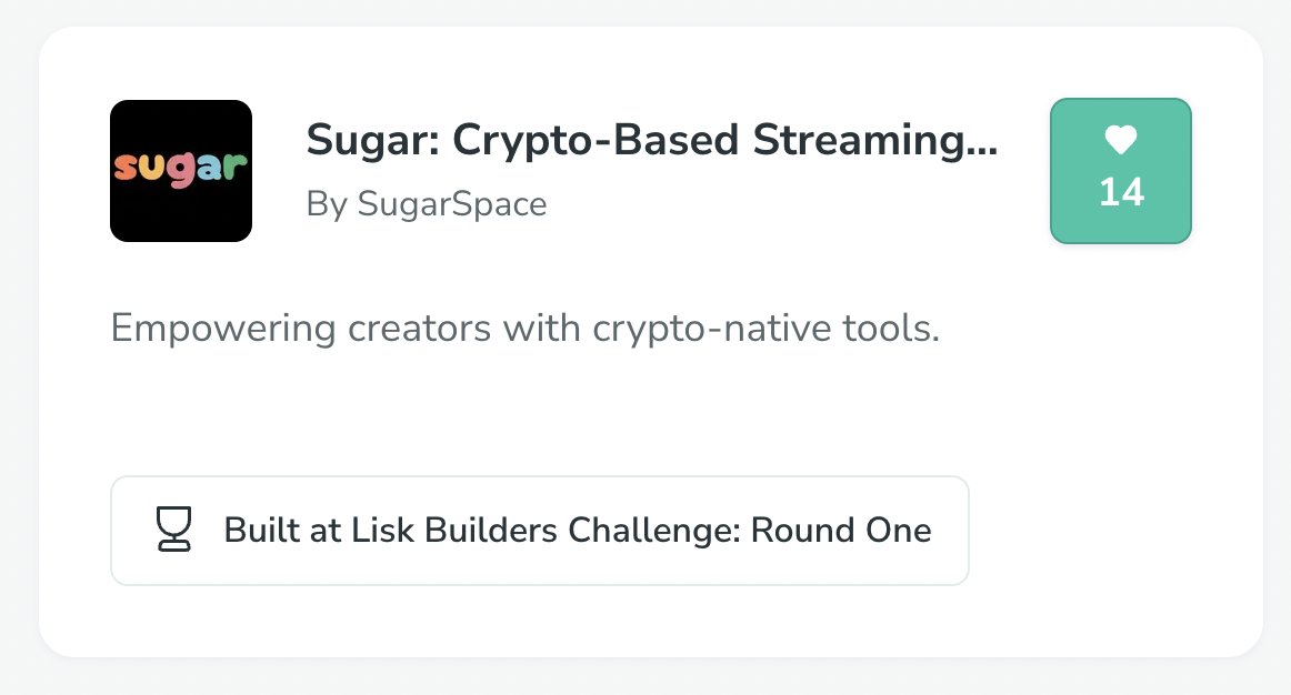 sugarhubspace's tweet photo. We’re giving away $25 total — $5 each to 5 winners! 🎉

Help Sugar win the Most Favorite Project Track at Lisk Builders Challenge by liking and commenting!

More info &amp; form 👉
https://t.co/BPJICtScMB

Deadline: 
May 19, 2025

Good luck fam! 🙌 https://t.co/MO43MbcL3q