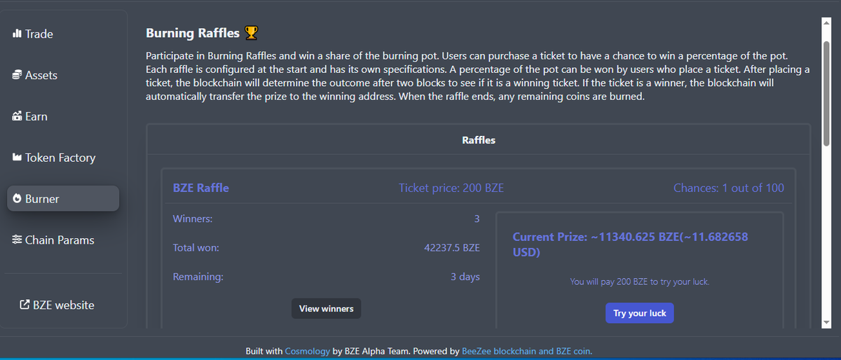 What you waiting for? Throw in some 200BZE to try your luck! Might win the rest of the pot😅💪