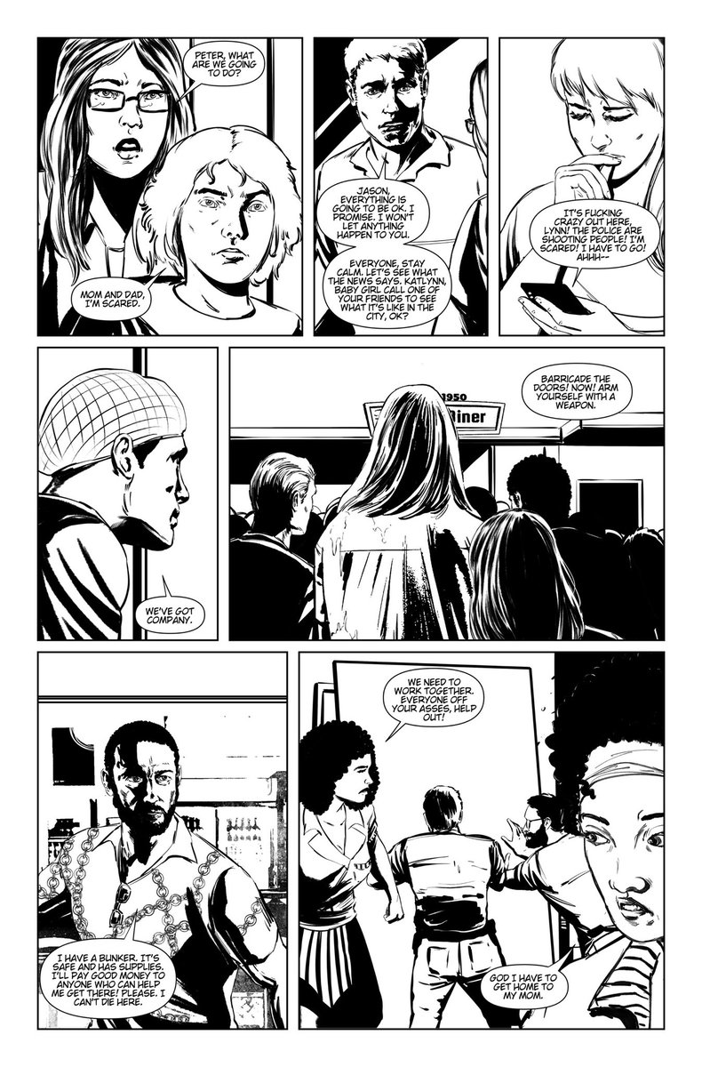 <a href="/Prophecy_Comics/">Prophecy Comics</a> Step inside the first hours of the outbreak 😷 ⚠️😷⚠️as you
follow a unique group of people come together to survive. Follow Salem, Calvin, Alanna, Whitney, Peter, Diane, Jason, and Katlynn as they fight the infected.