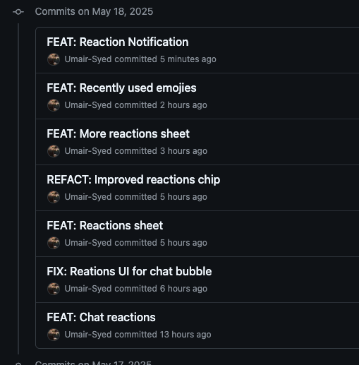 New feature 🥳
Reactions 😋

A lot of users were requesting it. Some were manually writing a reaction message. 🤣

#buildinpublic #pomoroom