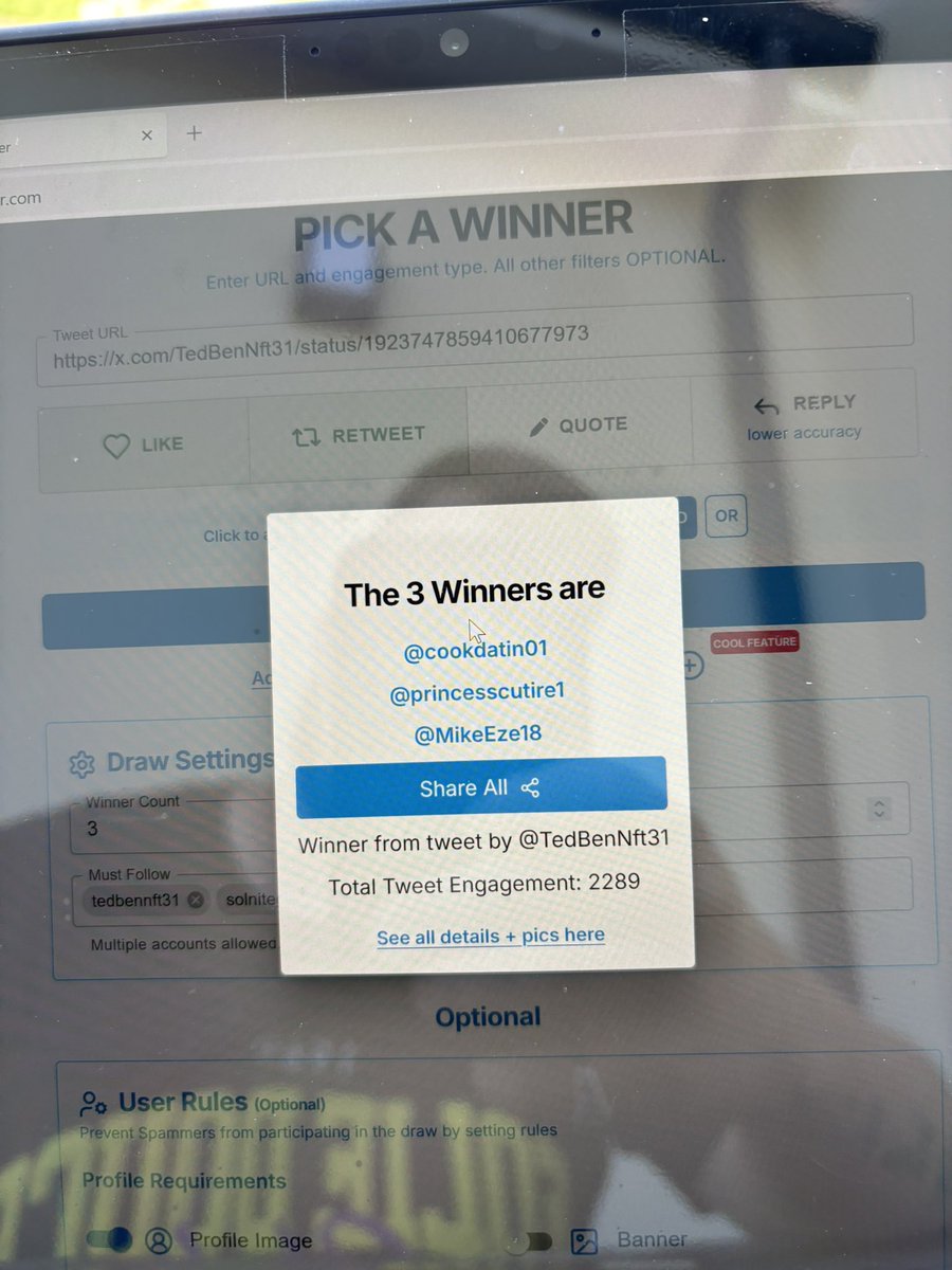 TedBenNft31 ππ₯π«π· (@tedbennft31) on Twitter photo And the winnerβs is :
<a href="/cookdatin01/">AGBACOOKERπΈ</a>
<a href="/princesscutire1/">princess π (Sr Manzano)</a>
<a href="/MikeEze18/">OfficialMikeEze .... TRULY BLESSED!! β¨π</a>
Please DM <a href="/SolniteGame/">Solnite</a> NOW you have 12 HOURS FOR CLAIM And the winnerβs is :
<a href="/cookdatin01/">AGBACOOKERπΈ</a>
<a href="/princesscutire1/">princess π (Sr Manzano)</a>
<a href="/MikeEze18/">OfficialMikeEze .... TRULY BLESSED!! β¨π</a>
Please DM <a href="/SolniteGame/">Solnite</a> NOW you have 12 HOURS FOR CLAIM