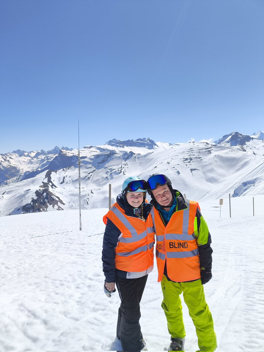 TesniST's tweet photo. Over Easter, I embraced the challenge of becoming a VI ski guide for my uncle, who lost his sight two years ago! ❄️⛷️
Helping him return to the slopes was so special! 🥰
Next up: Guiding a group of visually impaired skiers with Vitality in Morzine in Jan 2026!
#InclusiveSport https://t.co/lDZpIm2ICj