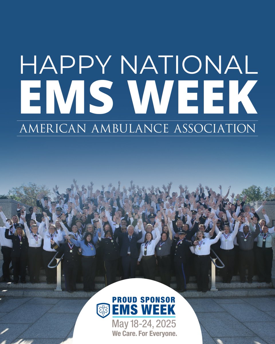 With deep gratitude, we celebrate EMS Week! Thank you to all #EMS professionals for your unwavering commitment and dedication.♥️🚑  #EMSWeek2025 #EMSStrong #EMSWeek #NationalEMSWeek