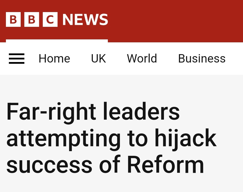docrussjackson's tweet image. This @BBCNews headline only makes sense if Reform UK is framed by @BBC journalists and editors as NOT being a far-right party. 

🧵 explaining why many experts agree that Nigel Farage's Reform UK IS far-right, and why far-right radicalisation is a significant and growing threat.