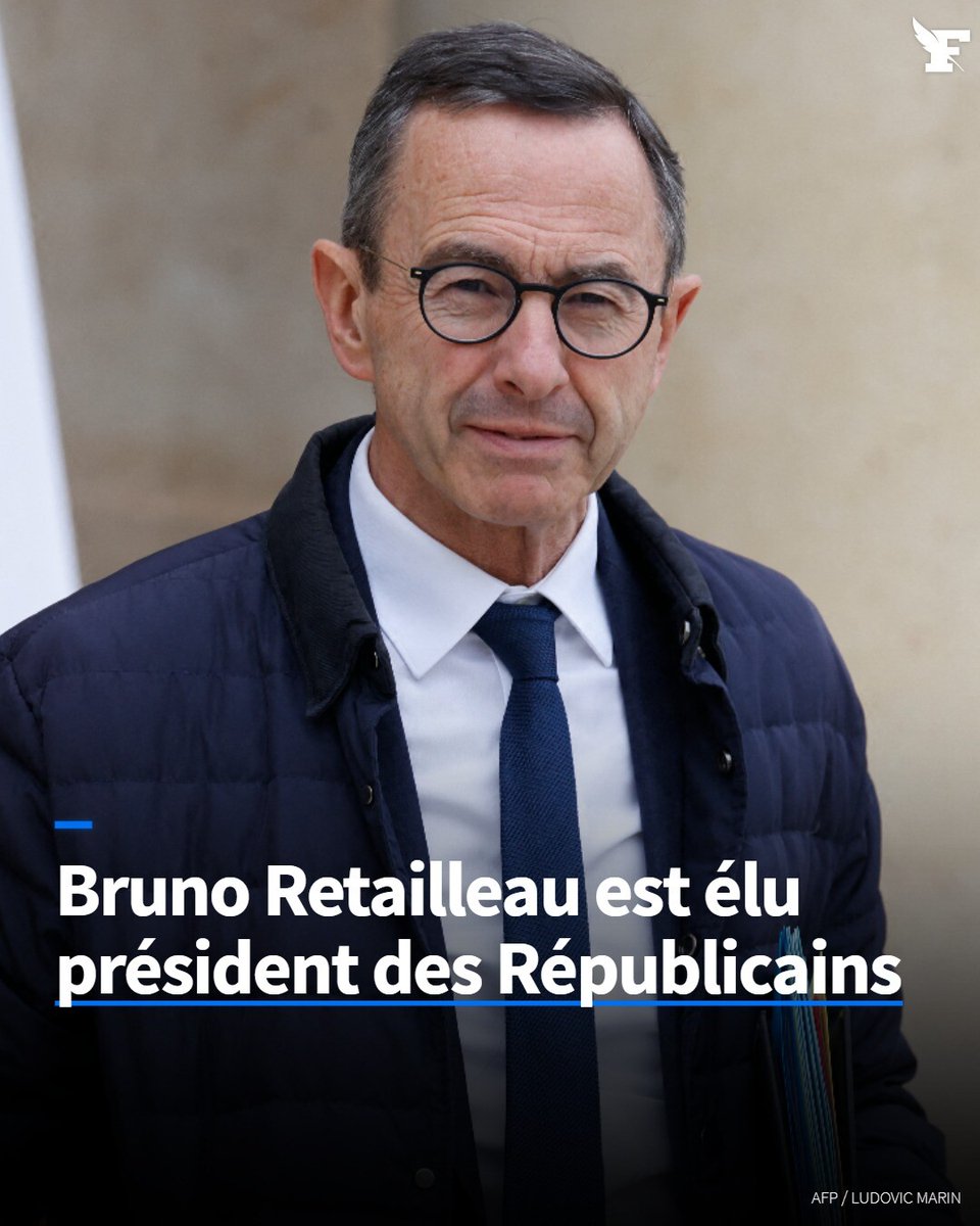 🔴 Bruno Retailleau a gagné son pari. Huit mois après son entrée au gouvernement comme ministre de l’Intérieur, l’ancien sénateur vendéen devient ce dimanche président des Républicains (LR), plébiscité par 74,31% des adhérents. →l.lefigaro.fr/mlr