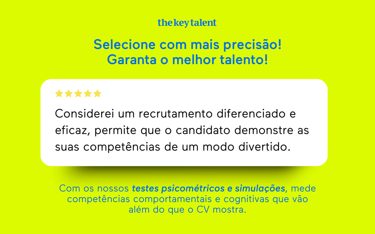 Testes psicométricos e simulações aumentam a precisão nas contratações. 

Saiba Mais 🎯ow.ly/mc5c50VPpTU
