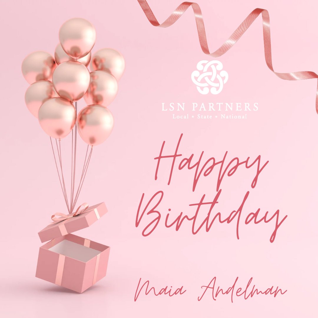 LSNPartnersLLC's tweet image. Wishing Maia Andelman a very happy birthday from all of us at LSN Partners!
We hope your day is filled with joy, laughter, and celebration.