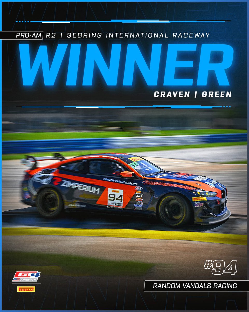 The #94 sweeps the weekend 🧹🧹🧹

#GT4America #GTSebring