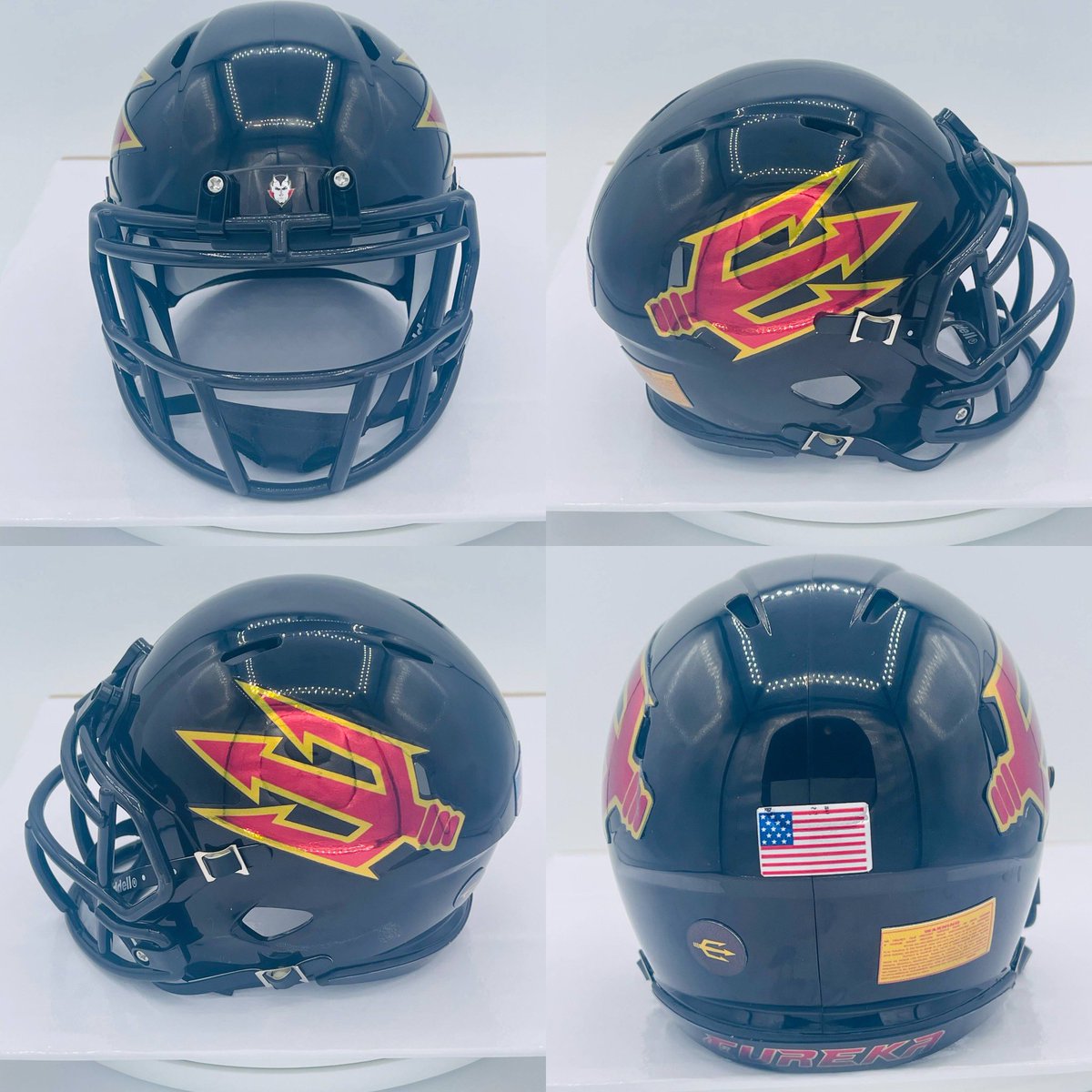 100FieldQuest's tweet image. Newest custom mini helmet of the teams I’ve seen in person. This one is @ECRDFootball It’s a rep of the newest helmet they’ve got but had to copy this one for sure. #CollegeFieldQuest #MiniHelmetCollection #D3Football
