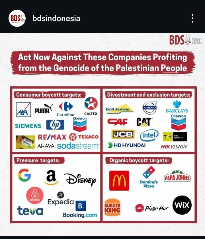 erlanishere's tweet photo. Apa yang bisa kita lakukan untuk Gaza?
1. Boikot produk Zionis.
2. Jihad bil mal (kirim sedekah perjuangan ke Gaza)
3. Julid Fi Sabilillah!
Minimal kita melakukan salah satu dari ketiga ini!
Dan yang paling penting, rakyat Indonesia harus BERSATU! https://t.co/kOfaDuktdl