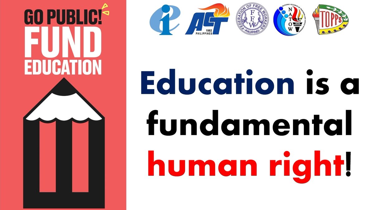 smp_ei's tweet photo. HIGHER BUDGET SA EDUKASYON, KAILANGAN NG BAYAN!
BETTER TEACHER SALARY AND STATUS, DAPAT TUGUNAN!
We remain steadfast in our commitment to advocate for robust public investment in high-quality education. Our dedication to the success of Filipino learners will never waver. https://t.co/AnqZpsDxds