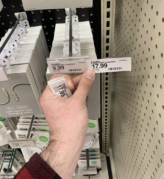 <a href="/Mikel_Jollett/">Mikel Jollett</a> in real time a brave target employee showing the price increase you will now pay due to trumps dumb tarrifs for the exact same stuff from China.