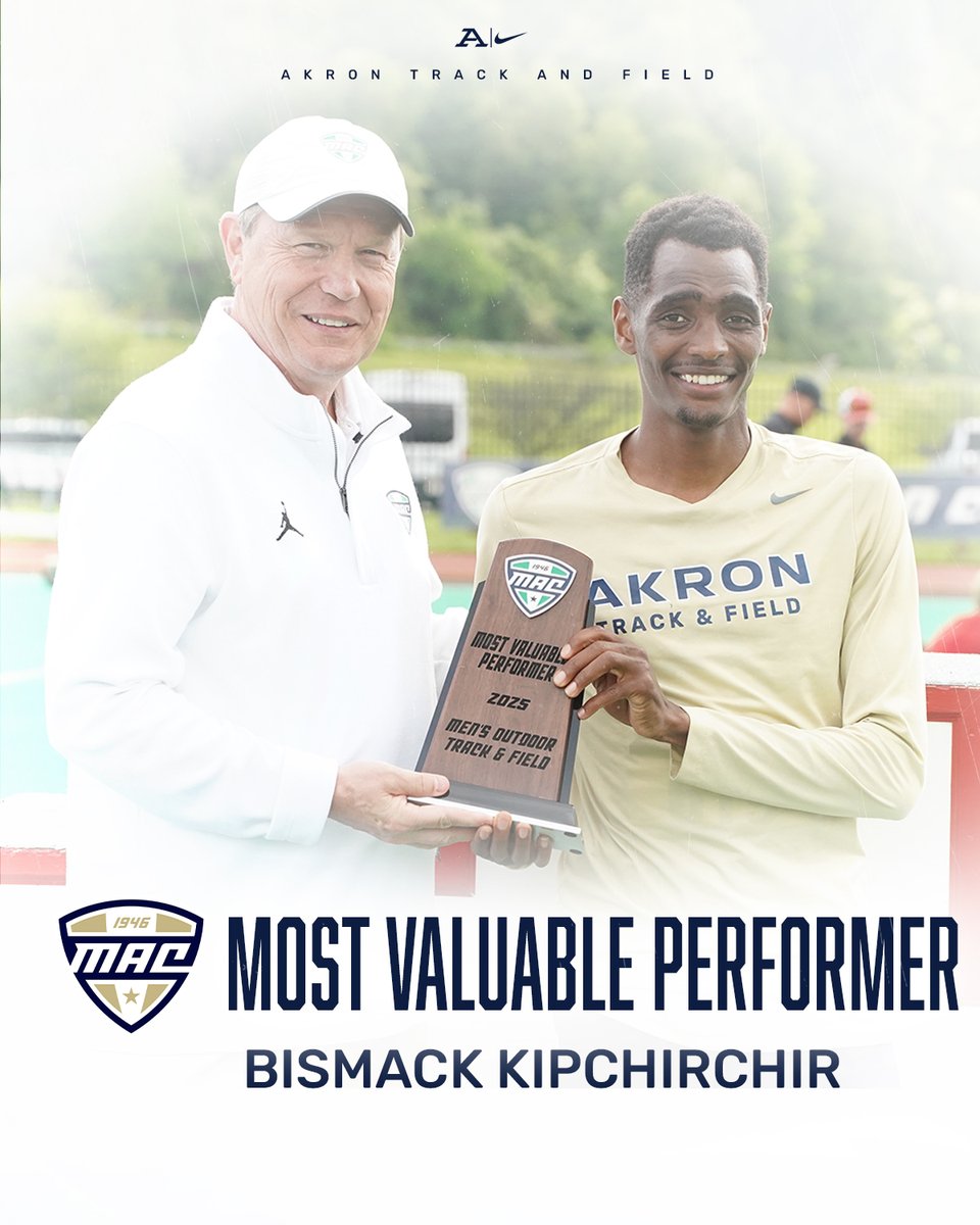 Akron Zips Track/CC (@zipstfcc) on Twitter photo π Congrats to <a href="/ZipsTFCC/">Akron Zips Track/CC</a> Bismack Kipchirchir on being named the <a href="/MACSports/">MACtion</a> Outdoor Track & Field Men's Most Valuable Performer
#GoZips | <a href="/ZipsTFCC/">Akron Zips Track/CC</a> π¦ π Congrats to <a href="/ZipsTFCC/">Akron Zips Track/CC</a> Bismack Kipchirchir on being named the <a href="/MACSports/">MACtion</a> Outdoor Track & Field Men's Most Valuable Performer
#GoZips | <a href="/ZipsTFCC/">Akron Zips Track/CC</a> π¦