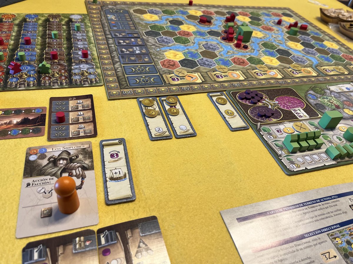 Hoy le quito el polvo a Terra Mystica. En solitario contra “Los Simplones”. Una maravilla poder jugarlo en solitario. ⁦<a href="/soloenbalda/">Solo en Balda</a>⁩