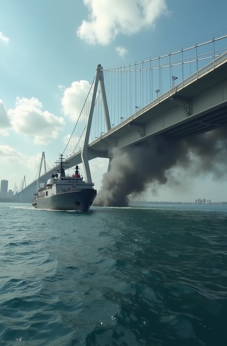 Faisalz321's tweet photo. Two dead as Mexican Navy ship crashes into Brooklyn Bridge 
Two people have been killed and at least 19 others injured after a tall Mexican Navy training sailing ship crashed into New York City's Brooklyn Bridge.

Police said the Cuauhtémoc, with 277 people on board, lost power https://t.co/sAFxr4JBx1