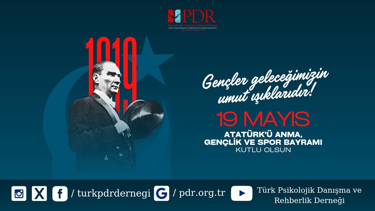 19 Mayıs Atatürk’ü Anma, Gençlik ve Spor Bayramı kutlu olsun! 🇹🇷

19 Mayıs 1919’da Samsun’dan doğan güneş yolumuzu aydınlatmaya devam ediyor. Ulu önder, ebedi lider Gazi Mustafa Kemal Atatürk’ü ve aziz silah arkadaşlarını rahmet ve minnetle yad ediyoruz!

#19MAYIS