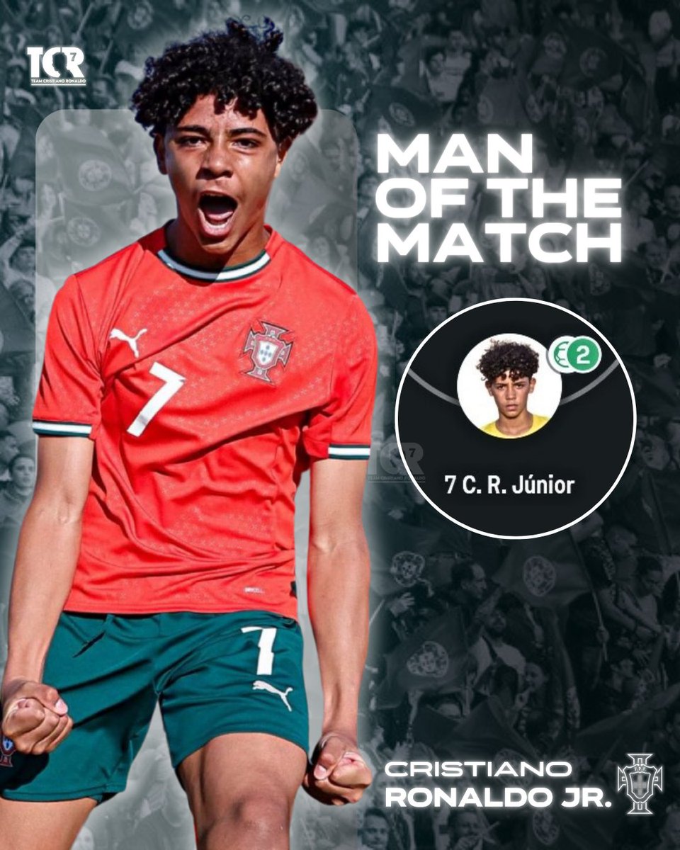 TeamCRonaldo's tweet photo. 🚨 Cristiano Jr. is the MAN OF THE MATCH. 🔥 https://t.co/C7AFjwLEiv
