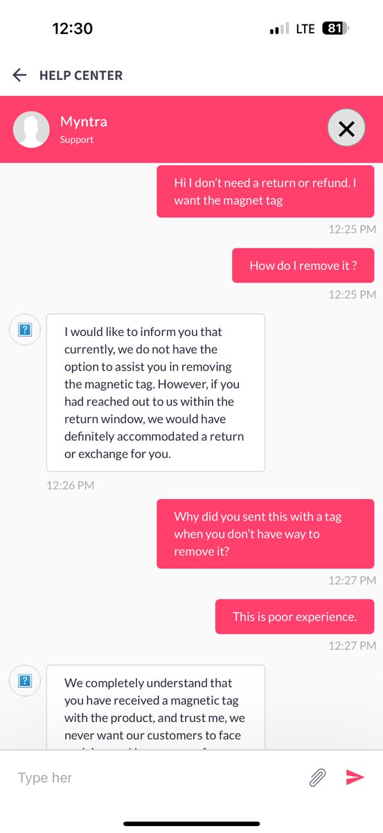 _danielchris's tweet photo. Happen to get a mango T-shirt for @myntra and they send the item with a magnetic security tag. When I asked cc how I do I remove the magnetic tag, they don’t have a solution. Why send it when you can’t remove it ? https://t.co/Domi1eu2yX