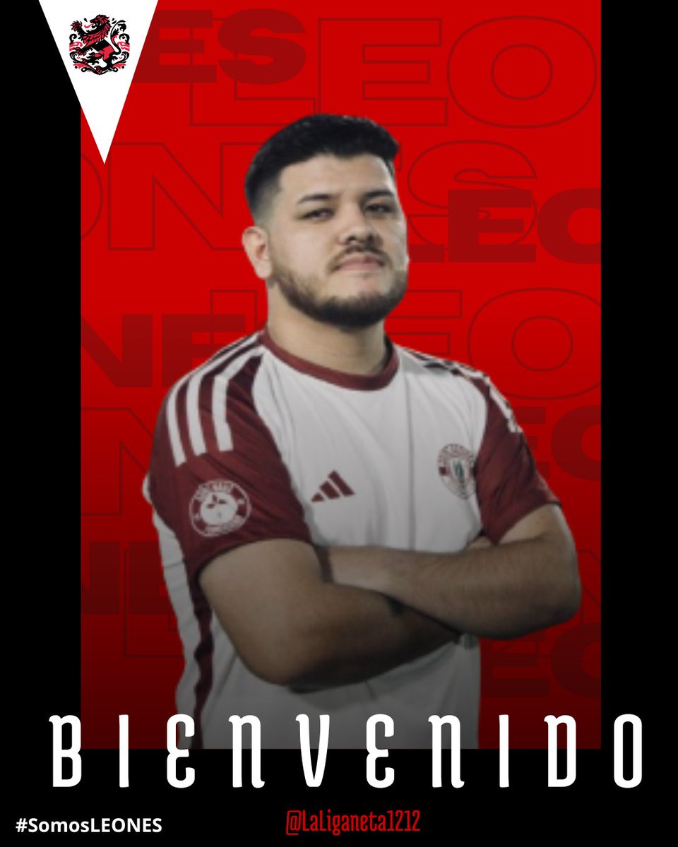 LeonesLDA's tweet photo. BIENVENIDO! 🔥🔥🔥🔥

@LaLiganeta1212 se incorpora al equipo para afrontar la próxima edición de la #XCup. ❤️🖤

Éxitos león. 🦁

#SomosLEONES https://t.co/APd88YBfYm