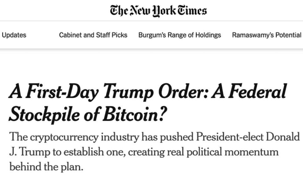 viqteth's tweet photo. 💎The New York Times reports that behind Donald Trump's BTC strategic reserve, there is “real political momentum.”💎

#BTC #CryptoNews #DonaldTrump https://t.co/2rjrroVSdp