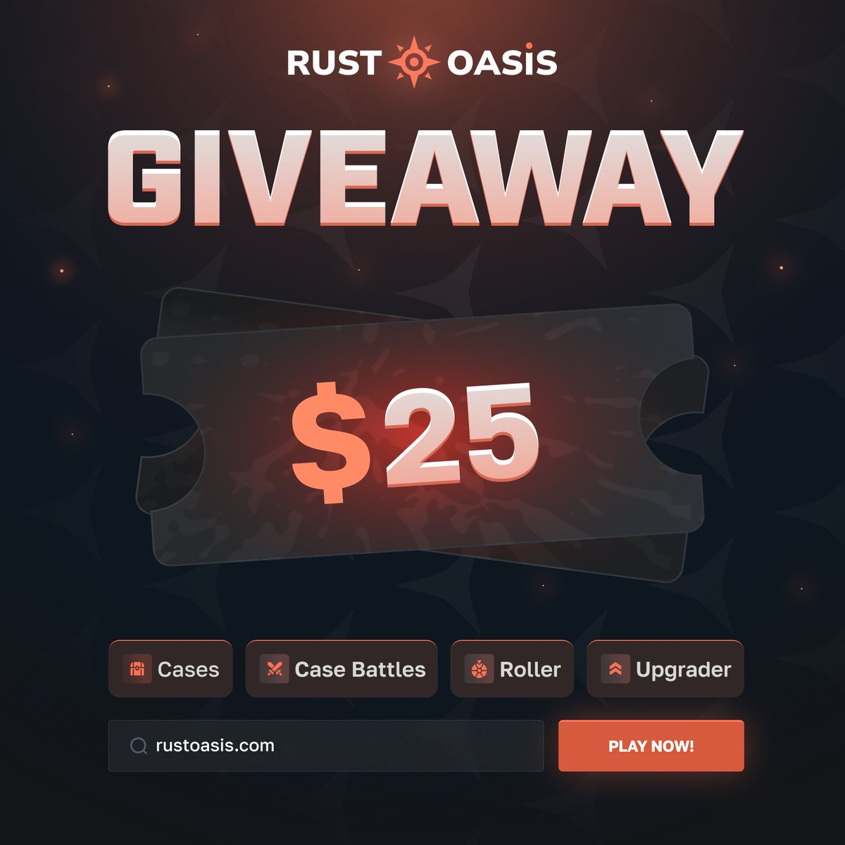 Kicking off a 25$ Crypto Giveaway right away!

✅Follow <a href="/rustoasiscom/">RustOasis</a> 
✅Join our discord!
       discord.gg/RzJrExGCn8
✅Retweet + Like
✅Tag 2 Friends

⌛Giveaway ends in 7 days